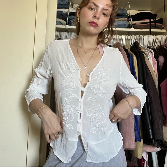 Vintage beaded blouse - Picture 2 of 4